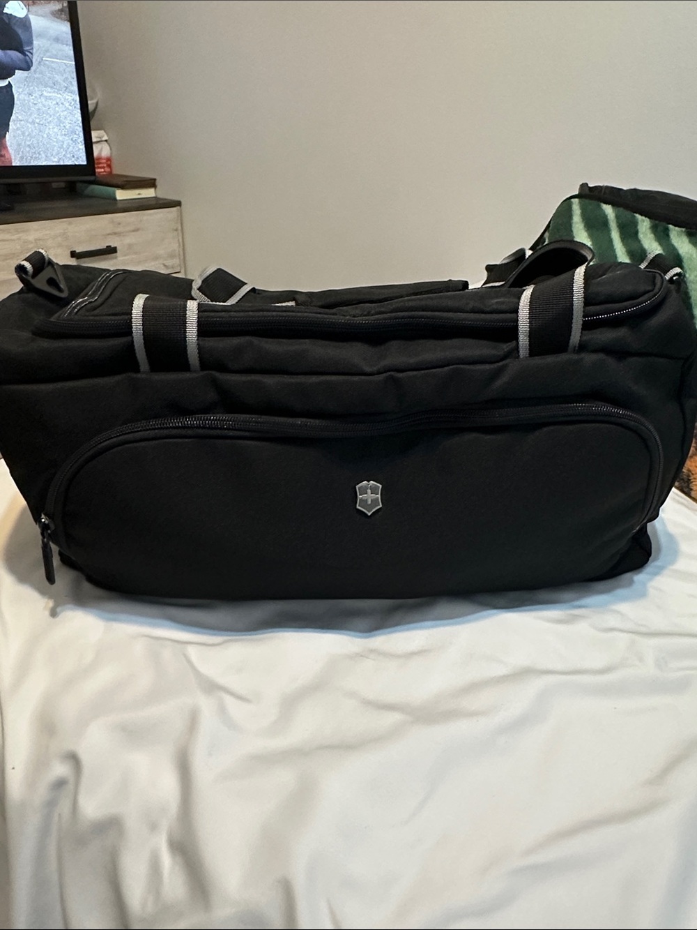 Victorinox Black Travel Duffel with Contrasting Strap Trim